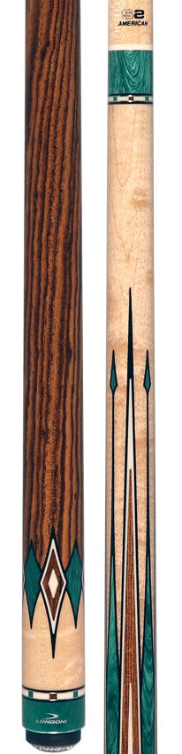 Longoni Diamond No Wrap Pool Cue with S2 American Shaft