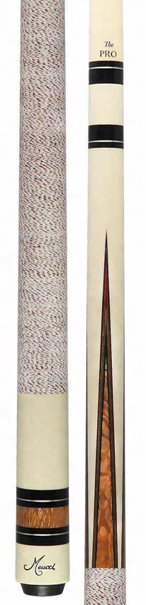 Meucci Ultra Piston 1 Imitation Ivory and Tulipwood Points Pool Cue with Pro Shaft - UP-1