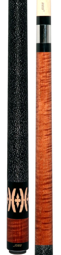 Joss Nutmeg-Stained Curly Maple with Maple Inlays Pool Cue