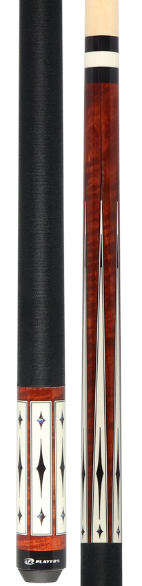 Players Coffee Stain with Sim. Bone Points Graphic Series Pool Cue - G4143