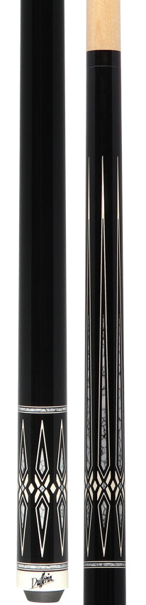 Dufferin Midnight Black with White Recon Wrapless Graphic Pool Cue - D492