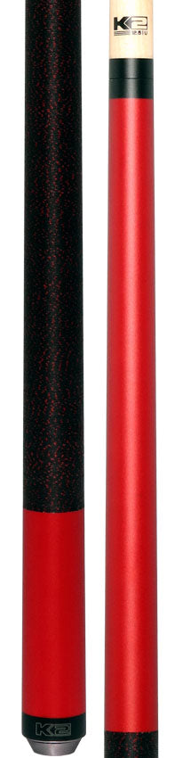 K2 Matte Metallic Red Pool Cue with 12.50mm K2 LD Shaft