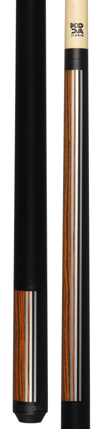 KODA Split Design Black and Bocote Graphic Pool Cue - KD29BC