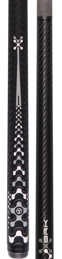 Poison VX BRKX Sport Wrap Jump/Break Pool Cue - Black and Gray with Venom Carbon Shaft