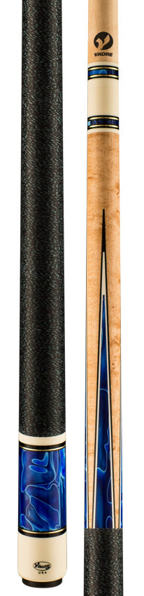 Viking TW0604 Twilight Series Play Cue - Birdseye Maple with Cerulean Tide Premium Pearl