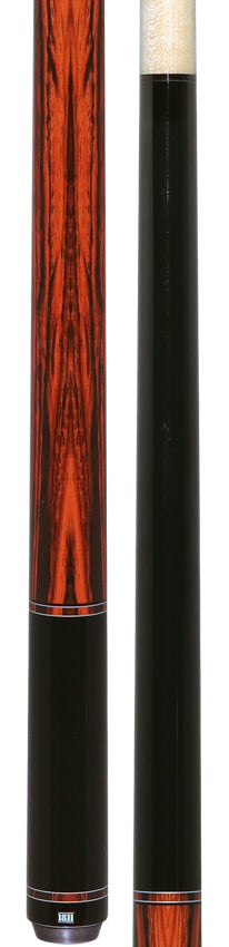 1811 Model 2 Black Forearm and butt Sleeve with Coco Graphic Wrapless Pool Cue Butt - Uni-Loc