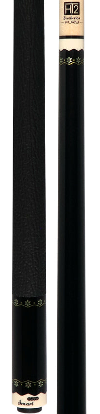 Fury Metallic Black Pool Cue with Sharkskin Leather Wrap - FUCA5