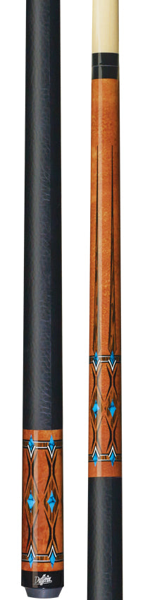 Dufferin Curly Maple and Blue Recon Play Cue - D-SE21