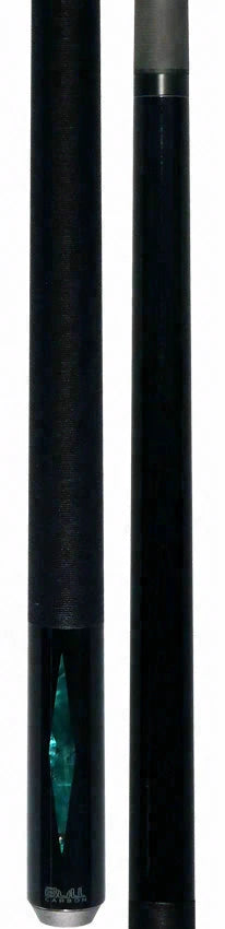 Bull Carbon Black with Iridescent Teal Inlays No Wrap Play Cue