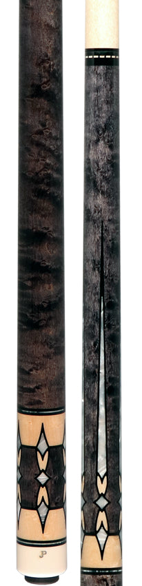 Pechauer JP T Series Smoke-Stained Maple with Pearl Point Inlays No Wrap Pool Cue
