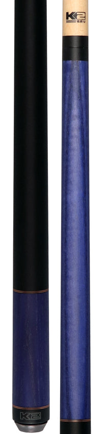 K2 Purple-Stained Ash No Wrap Pool Cue with 12.50mm K2 LD Shaft