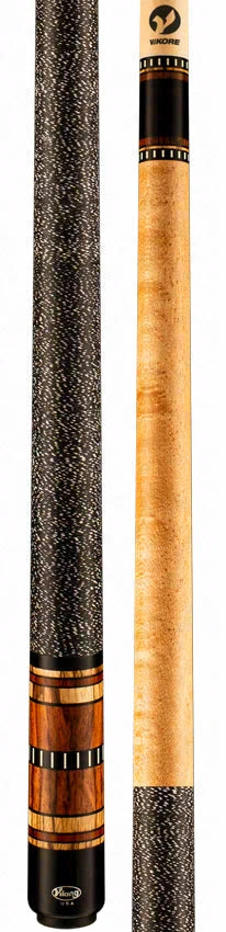 Viking IM0300 Impero Series Play Cue - Khaki Stain Birdseye Maple with Zebrawood and Cocobolo Rings