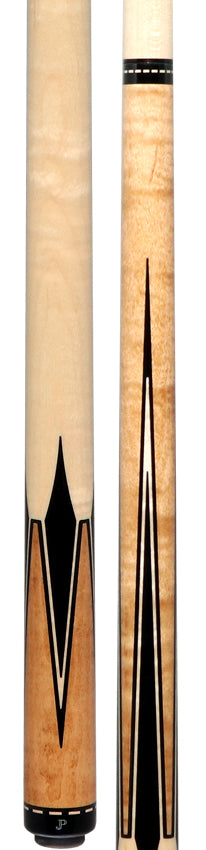 Pechauer JP T Series Natural-Stained Maple with Sim. Ebony Inlays No Wrap Pool Cue