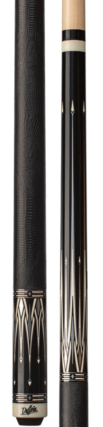 Dufferin Black and White with Leather Wrap Play Cue - D-SE50