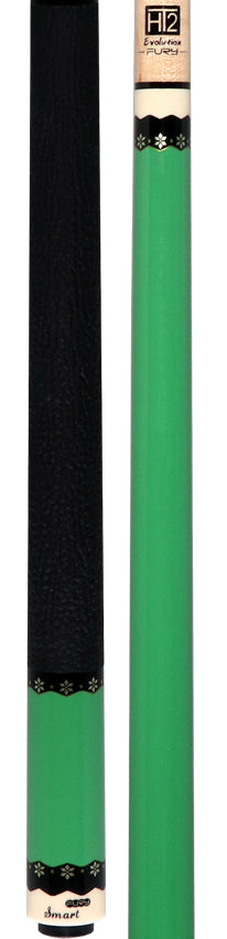 Fury Vivid Green Pool Cue with Sharkskin Leather Wrap - FUCA7