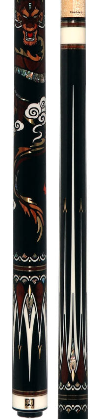 Cuelees Limited Editon Dragon Pool Cue with 2 Wood Shafts - CLEDRAGON