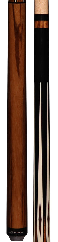 Players Sneaky Pete Black with Zebrawood Graphic Series Play Cue - SPSP31