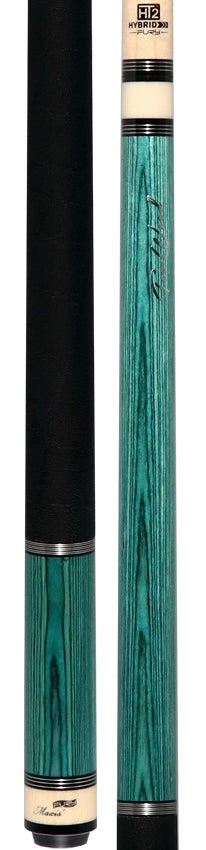 Fury Teal-Stained Tec-Wood Cue | Elephant Wrap | + Free Extension - FUTW9
