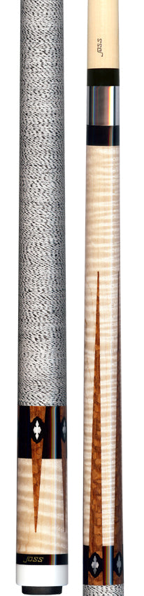 Joss Curly Maple with Lacewood Points and Pearl Inlays Pool Cue - JC2608