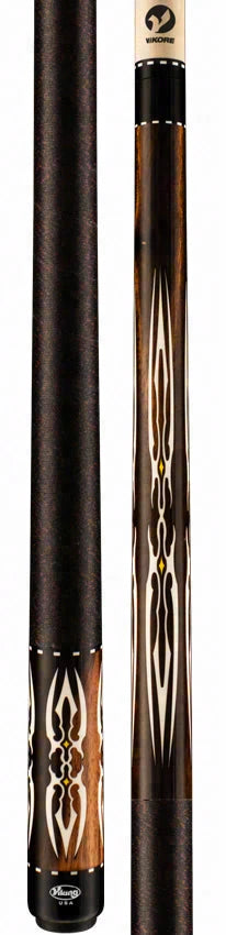 Viking Motore Series Streaked Ebony with White Pearl Inlays Play Cue - MT0200