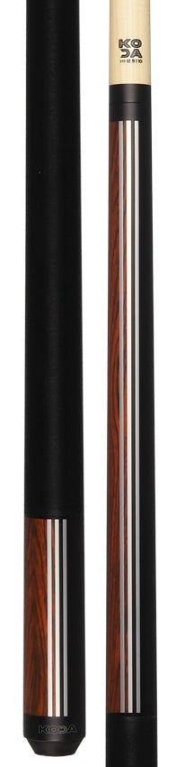 KODA Split Design Black and Cocobolo Graphic Pool Cue - KD29CO