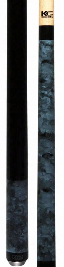 K2 Matte Blue Smoke Graphic No Wrap Pool Cue with 12.50mm K2 LD Shaft