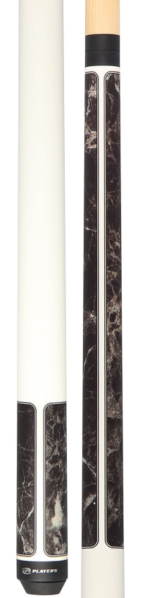 Players Brown Marble with Matte White Graphic Series Pool Cue - G4145