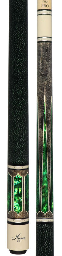 Meucci 2020 Cue - Grey with Green Pearl and Black/Green Wrap - Pro Shaft