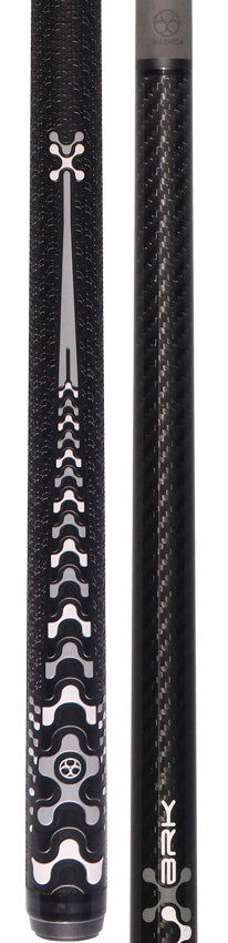 Poison VX BRK Sport Wrap Break Pool Cue - Black and Gray with Venom Carbon Shaft