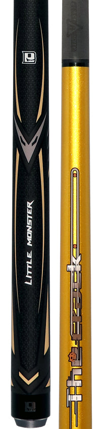 Little Monster Classic Gold Impact 56 inch Short Break Cue with Carbon Fiber Shaft