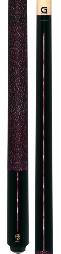 McDermott Black Urethane with Pink Pearl Inlays Cue of the Month with G-Core Shaft