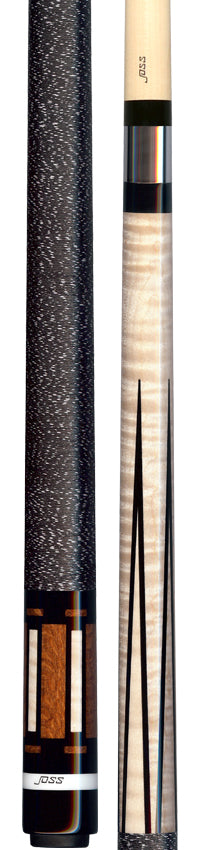 Joss Curly Maple with Maple Points and Inlays Pool Cue - JC2606