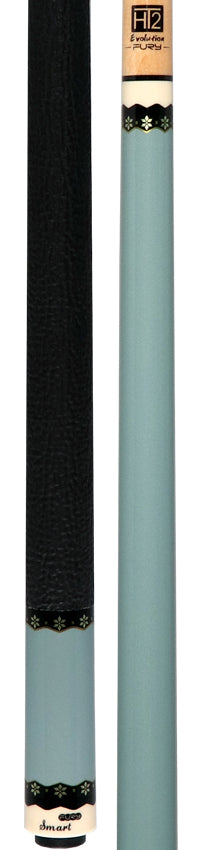 Fury Metallic Gray Pool Cue with Sharkskin Leather Wrap - FUCA9