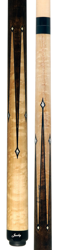 Jacoby Custom Brown-Stained Birdseye Maple with Buffalo Turquoise Play Cue - 0324-112