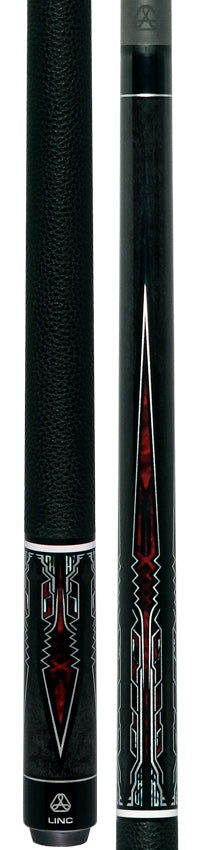 Linc Dark Gray Stained Maple with Red / Silver Points Graphic Pool
