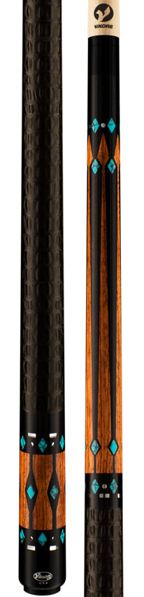 Viking Ovation Series Ebony with Bubinga and Turquoise Inlays Play Cue