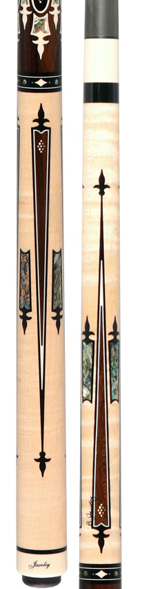 Jacoby Heritage Collection Maple with Ziricote Points and Abalone Inlays Pool Cue