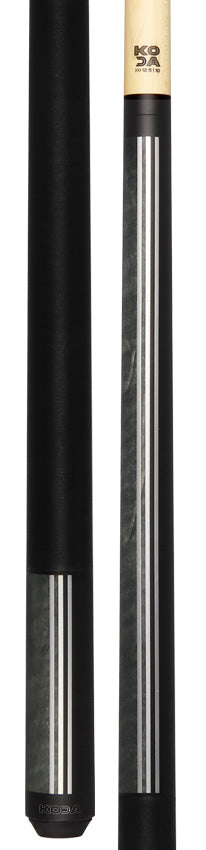 KODA Split Design Black and Grey Graphic Pool Cue - KD29GY