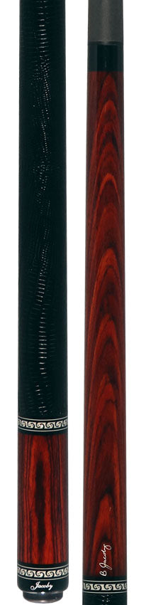 Jacoby Custom Cocobolo Pool Cue with Black Lizard Wrap and Jacoby Black Carbon Shaft