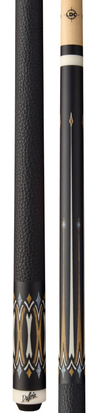 Dufferin Midnight Bocote Cross Pool Cue with Embossed Leather Wrap