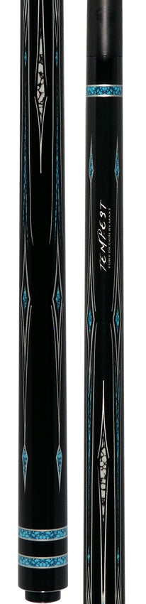 Fury Tempest No Wrap Pool Cue with Carbon Fiber Shaft - FUAF2