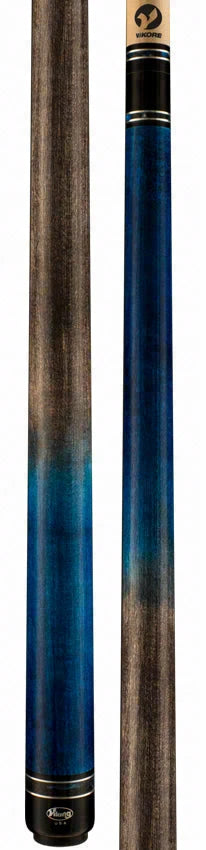 Viking Helix Series Ocean Blue and Smoke Stained Maple Play Cue - HL0116