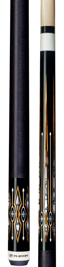 Players Midnight Black with White Recon Graphic Pool Cue - G4135