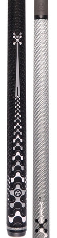 Poison VX BRKX Sport Wrap Jump/Break Pool Cue - Gray and Black