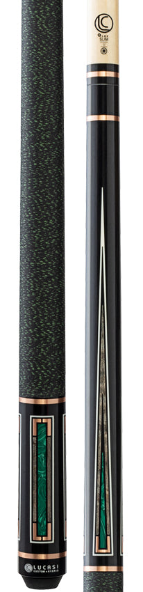 Lucasi Custom Art Deco Rose Gold & Malachite Pool Cue