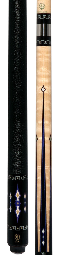 McDermott 50th Anniversary Series Birdseye Maple with Blue River Agate Points Cue with i-2 Shaft and Commemorative 1x1 Case
