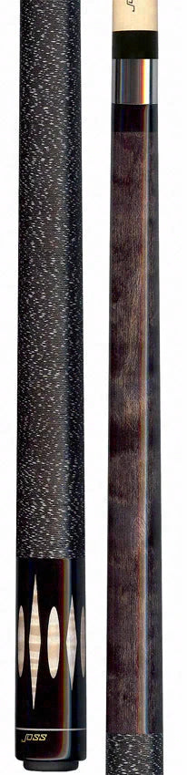 Joss Black-Stained Maple with Natural Curly Inlays Pool Cue - JC20-24