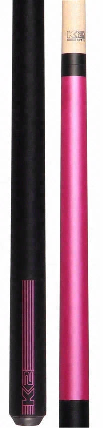 K2 Pink/Black 57 Inch Sport Pool Cue with 11.75mm LD Shaft