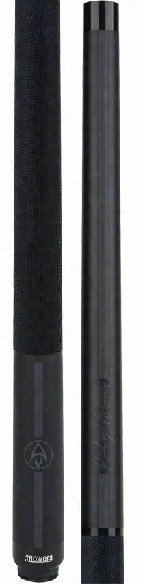 JFlowers Legends Series Rodney Morris Black Pool Cue with Black Lizard Wrap and Carbon Shaft