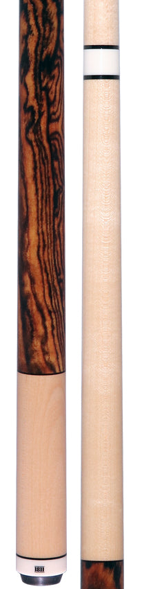 1811 Model 1 Maple Forearm and Butt Sleeve with Zebracote Graphic Wrapless Pool Cue Butt - Uni-Loc